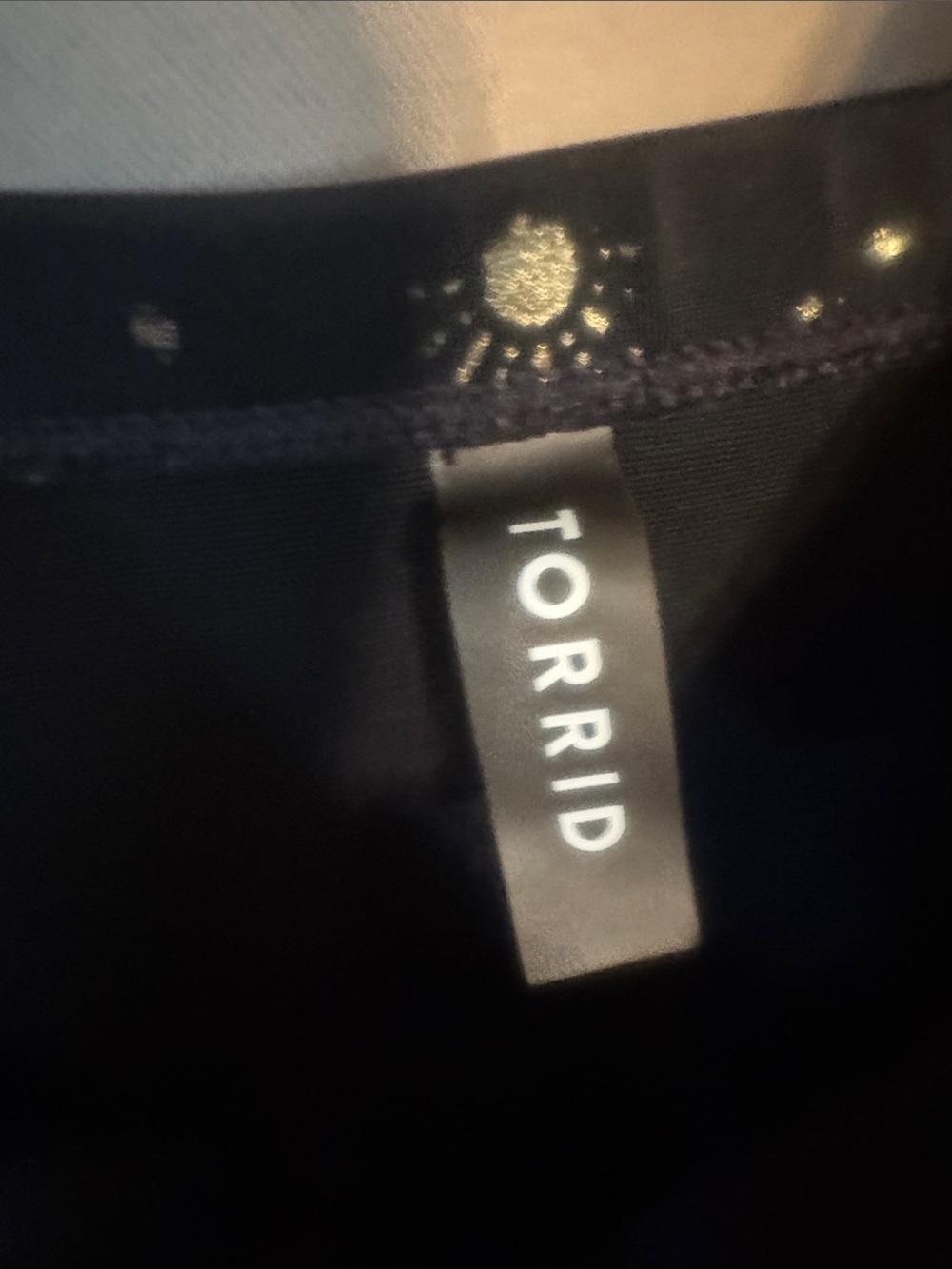 torrid bathing suit with Gold Celestial Print - Picture 2 of 7